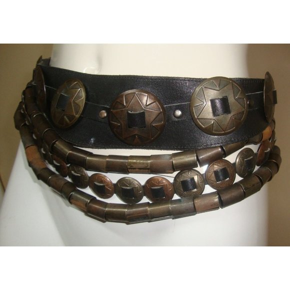 VINTAGE Rare belt Genuine Leather 31"-34" - Picture 1 of 10